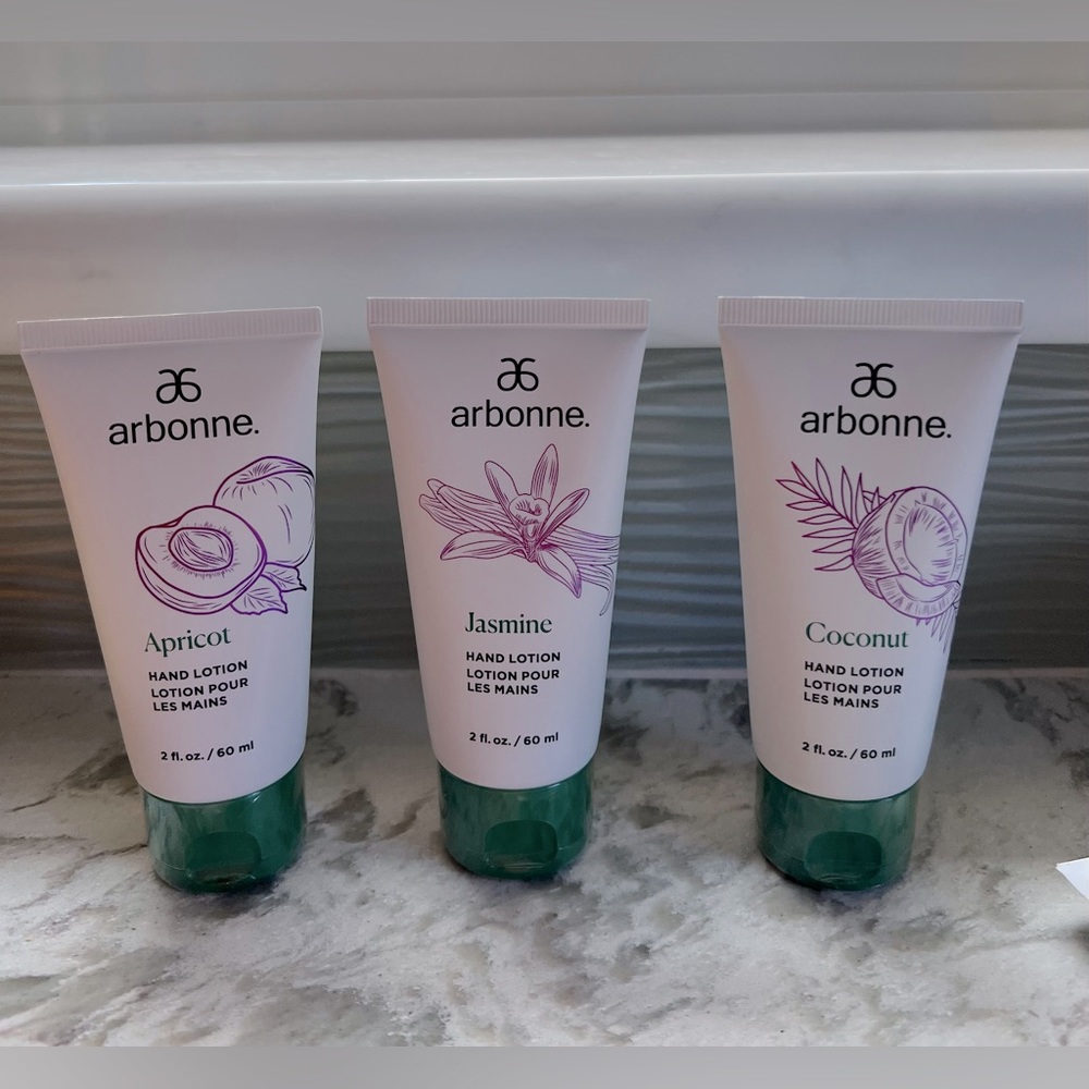 Brand New Arbonne Shea Butter Hand Lotion 3 Piece Gift Set